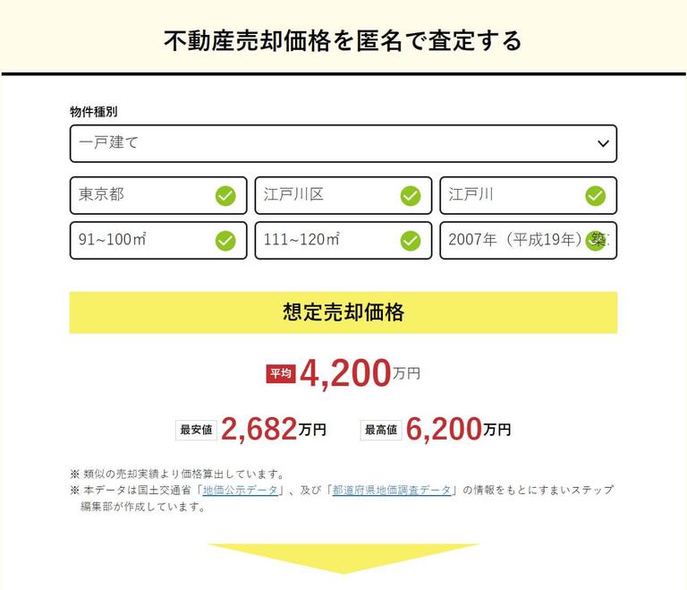 ③プルダウンから情報を選択する