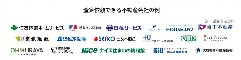 査定依頼できる大手不動産会社の例