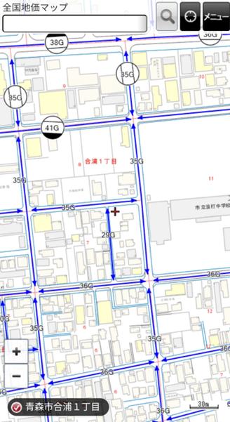 地図上の数字から相続税路線価を確認