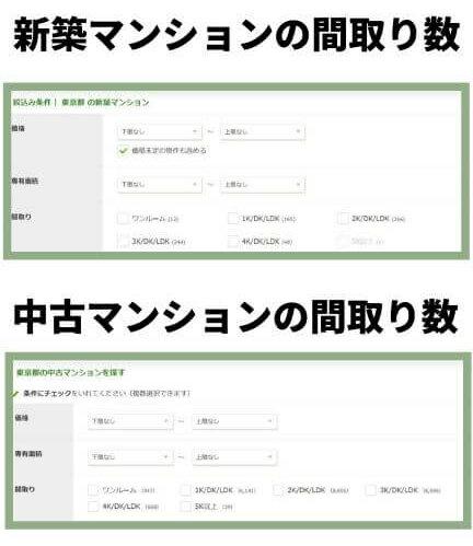 新築マンションの間取り