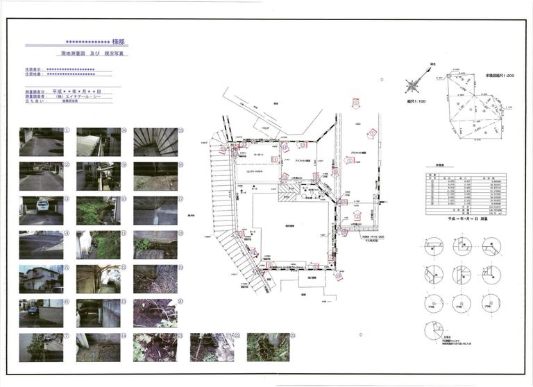 土地売却測量 現況測量図